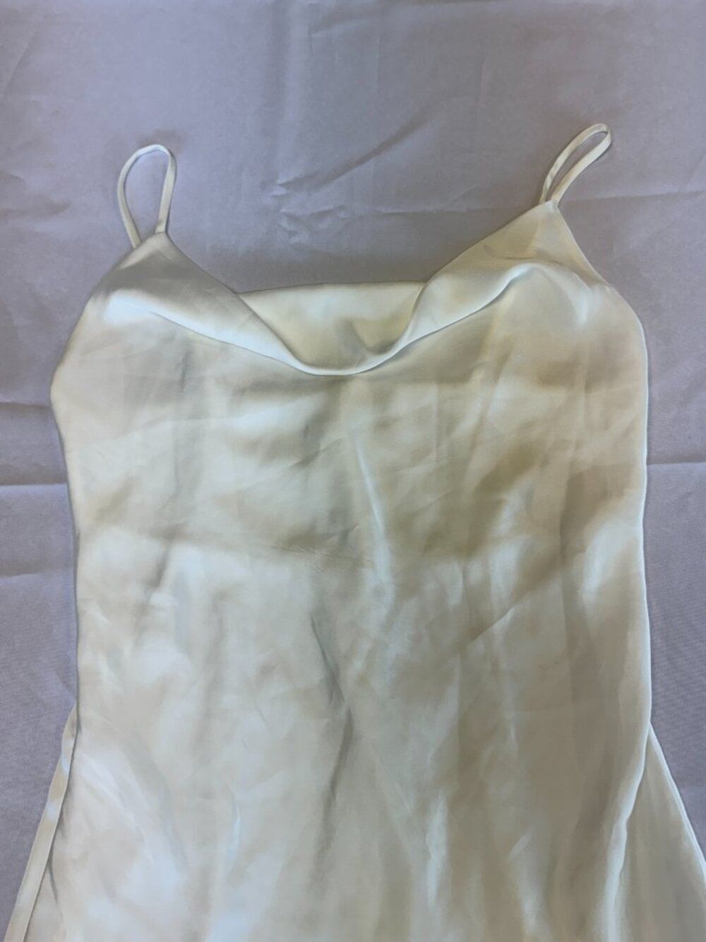 Altar'd State White Ivory Satin Mini Dress Size S - Picture 5 of 13
